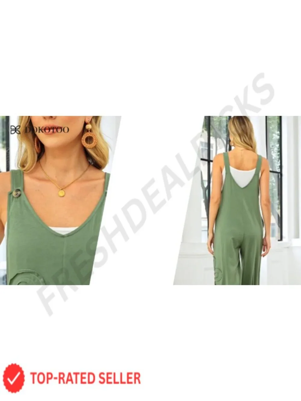 Bohemian Wide Leg Jumpsuit Romper with Pockets